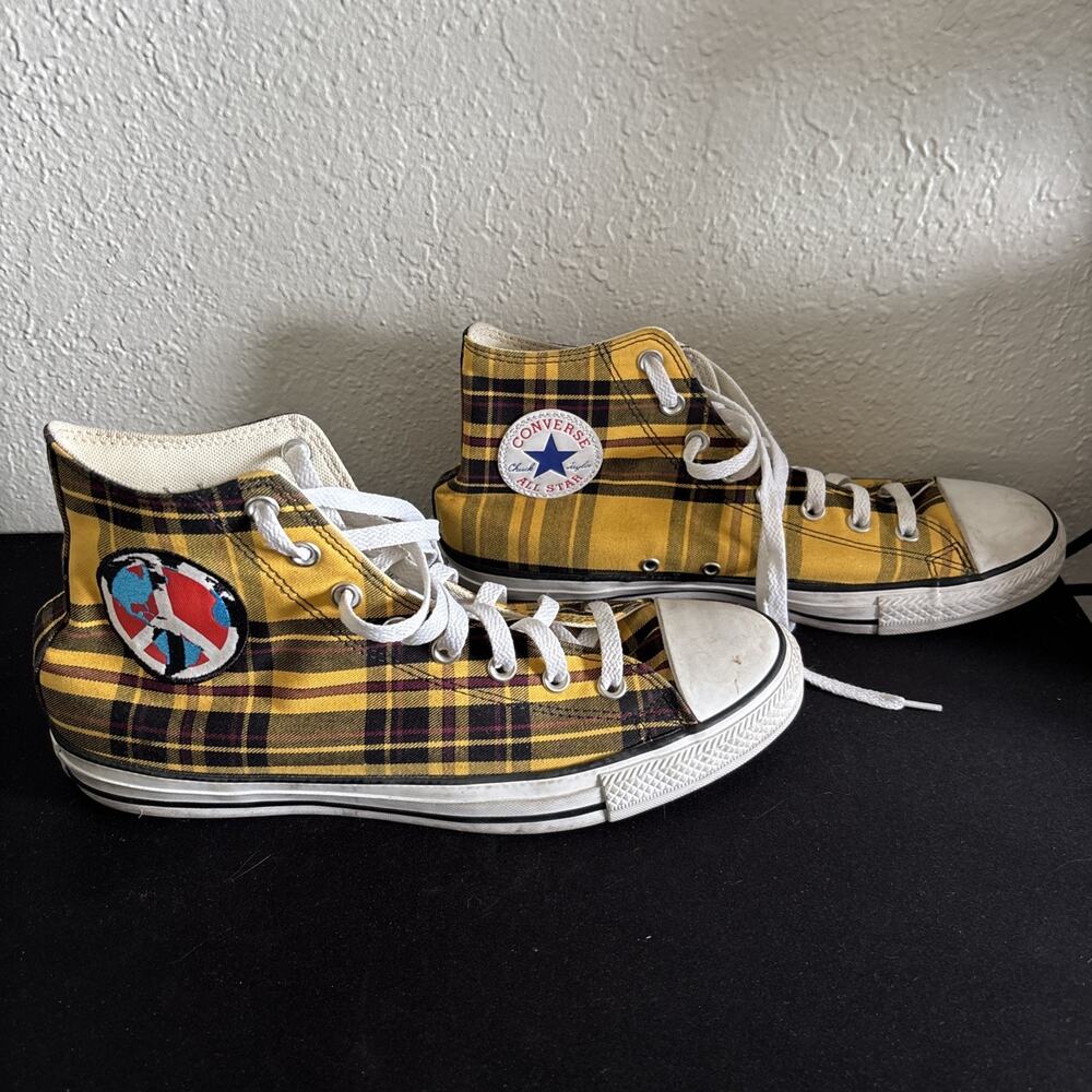 Size 10 - Converse Chuck Taylor All Star High Plaid Pack - World Peace